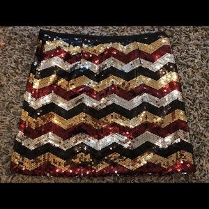 Poof Couture Juniors sequined mini skirt size M